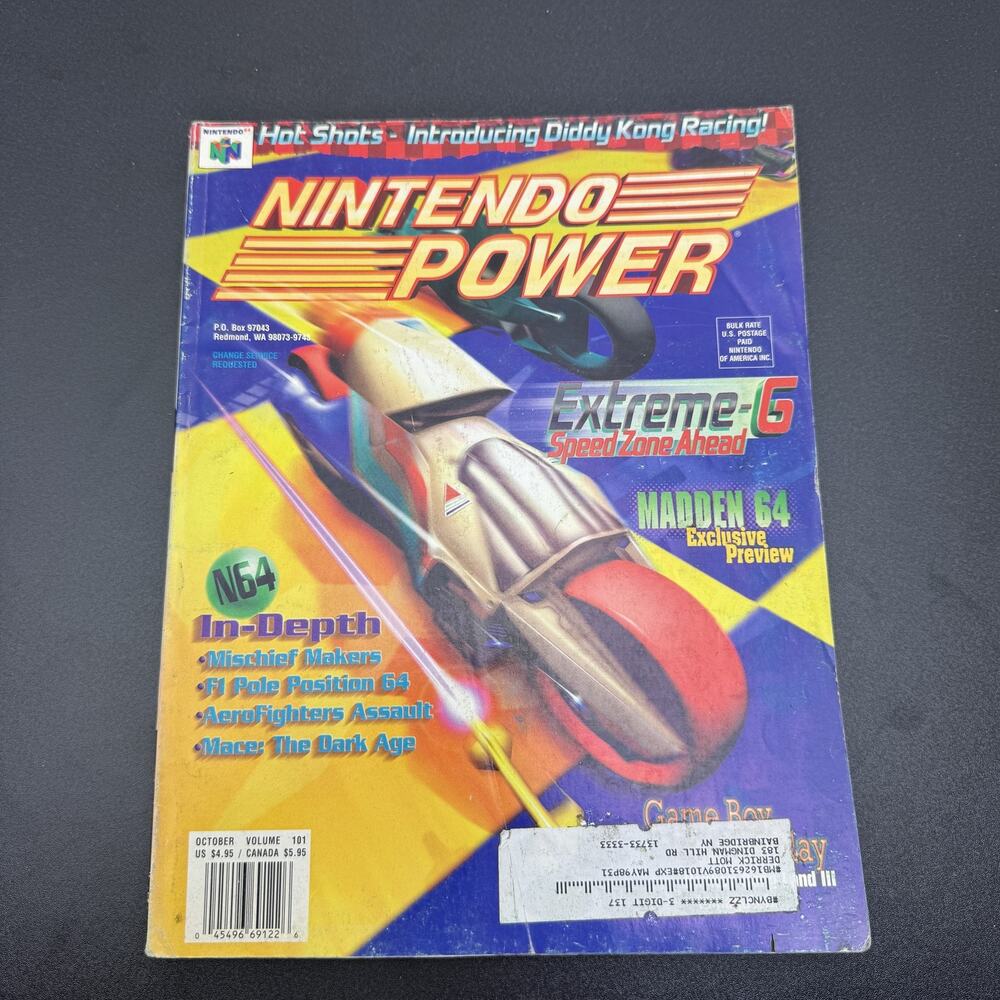 Nintendo Power Magazine Vol 101 October 1997 Diddy Kong Racing Extreme-G Madden